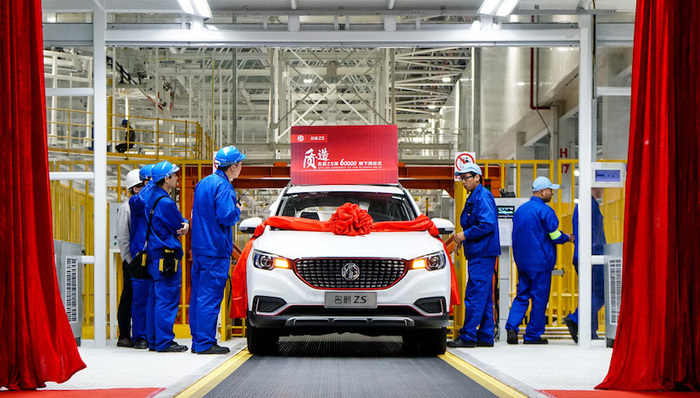 第6万台名爵ZS在投产仅20天的上汽郑州新工厂下线