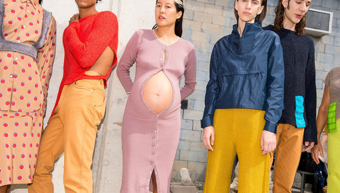 虽然模特界向来以瘦为美 但这些怀着孕的妈妈模特们也很受欢迎