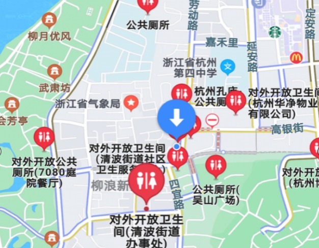快看|高德地图上线杭州近6000座公厕