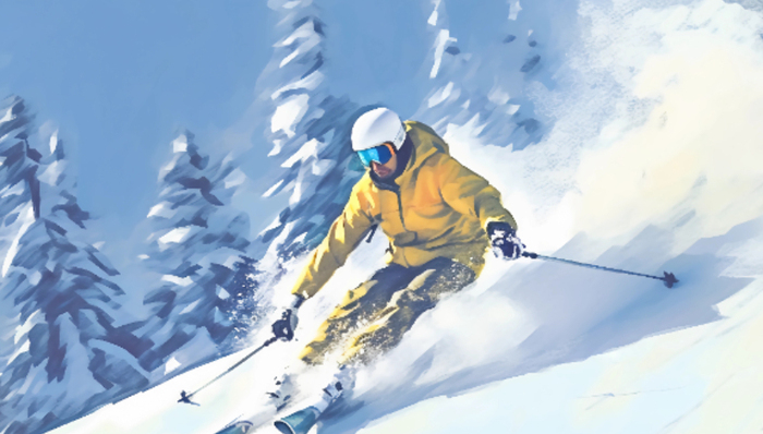 冰雪运动,年轻人,滑雪,