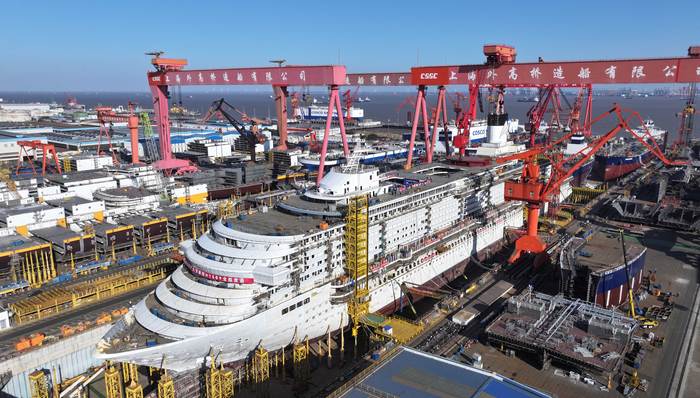 外高橋造船董事長(zhǎng)王琦：國(guó)產(chǎn)大型郵輪船體建造水平已超過歐洲