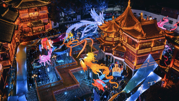 上海，豫園，燈會(huì)，過(guò)年英國(guó)首相;上海燈會(huì);出圈