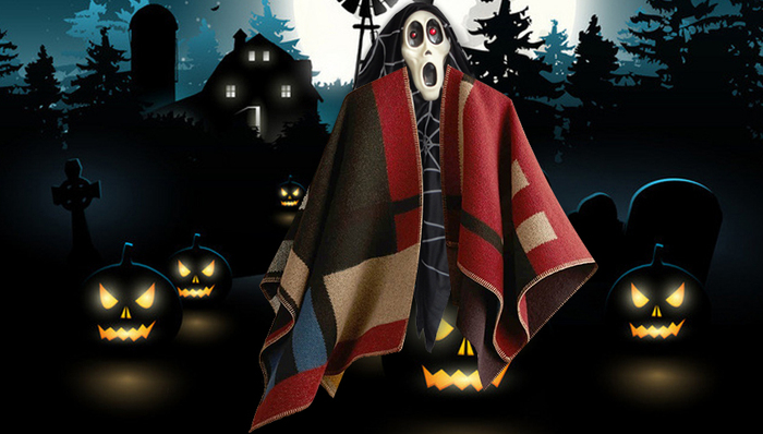 忘记羊绒大衣吧，现在最in的是披毛毯出街