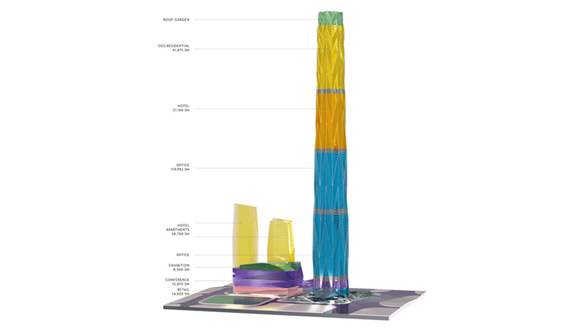 中国西南最高建筑，看上去就像一根大冰雕