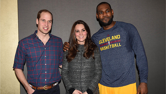 勒布朗·詹姆斯,NBA,威廉王子,凯特王妃,英国王室