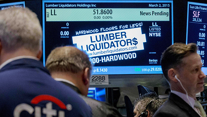 Lumber,Liquidators公司地板被曝甲醛超标,