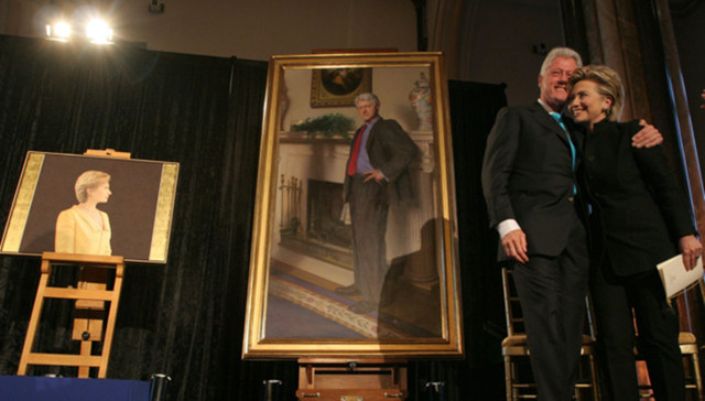 克林顿,莱温斯基,肖像画,Nelson,Shanks