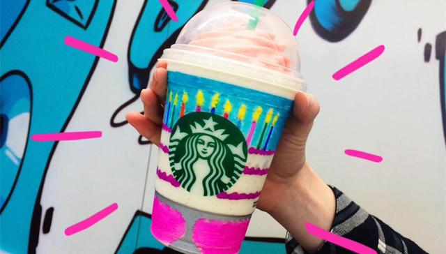 星巴克,,星冰乐,,生日蛋糕,,20周年,,新口味