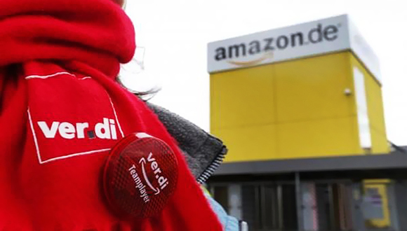 德国服务业联合工会却宣布组织亚马逊工人罢工