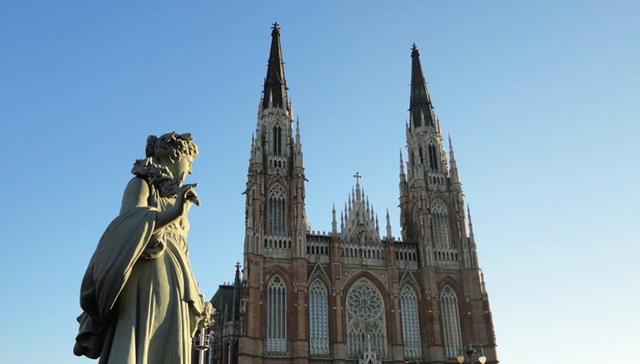旅游,,建筑,,阿根廷,,拉普拉塔,,布宜诺斯艾利斯,,哥特式,,教堂,,巴西利亚
