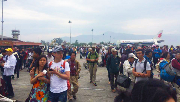 加德满都机场重新开放,中国航空公司启动应急程序