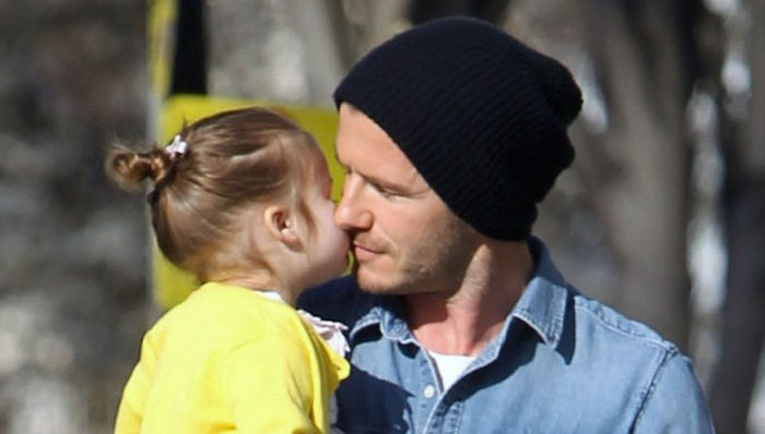 大卫·贝克汉姆父女,晒女狂魔贝克汉姆