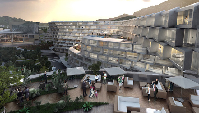 扎哈去墨西哥设计了栋波浪形的住宅楼