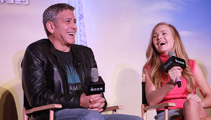 乔治·克鲁尼卖萌,《明日世界》首映