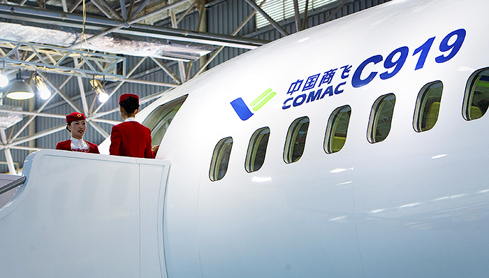首架试飞国产大飞机C919开始总装