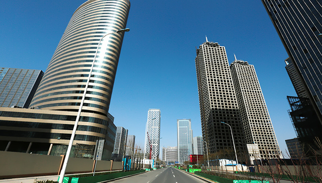 天津滨海新区响螺湾商务区初现生机