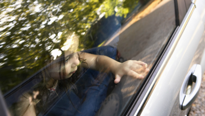 儿童,父母,夏天,安全,车内