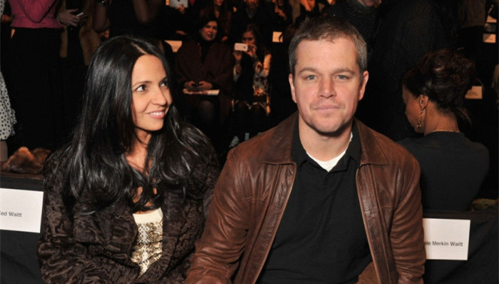 在娇妻旁边 马特·达蒙似乎也显瘦了