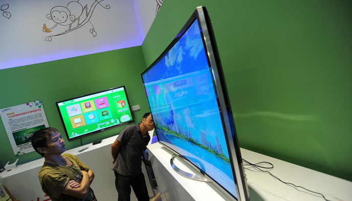 曲面电视,三星,LG电视