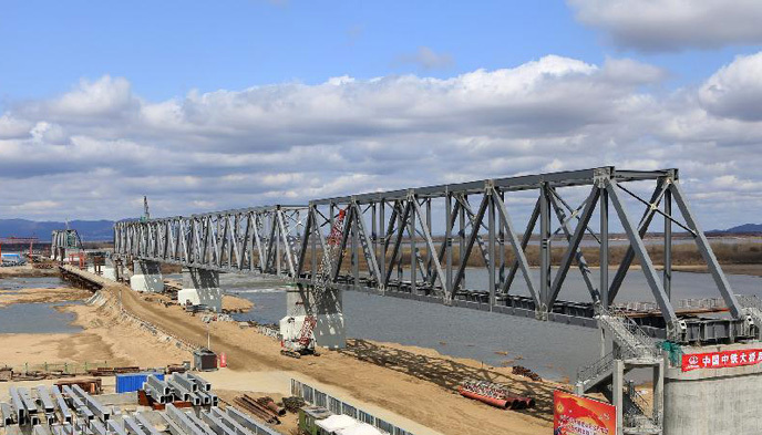 中俄跨境铁路桥,黑龙江