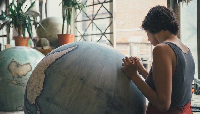 地球仪,手工,匠人,DIY