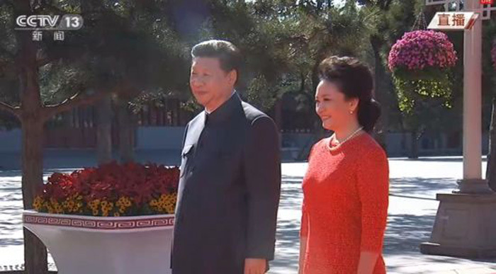 彭丽媛,阅兵,英语