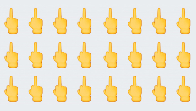 颜文字,iPhone6s,苹果,竖中指