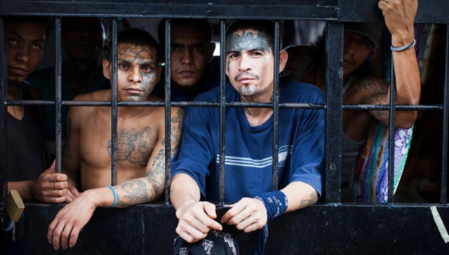 萨尔瓦多,囚犯,监狱,摄影,纹身,亚文化