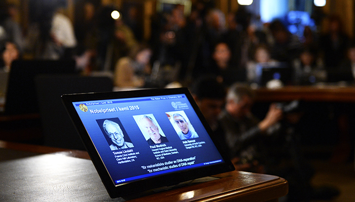 2015诺贝尔化学奖：基因修复为癌症治疗带来新曙光