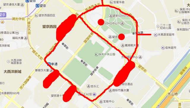 望京,,科技中心,,地图,,安卓机器人,,风水,,创意,,Google,Map