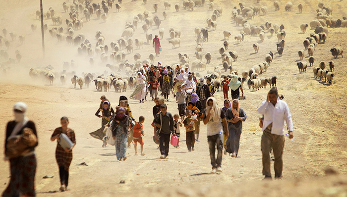 伊拉克难民家庭的逃亡之路