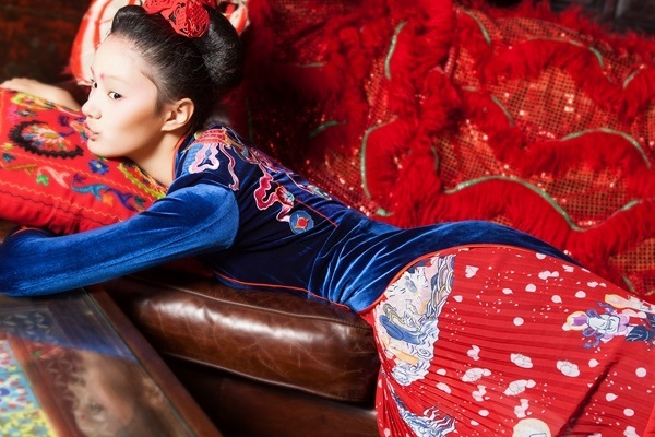 服装设计,中国风,密扇