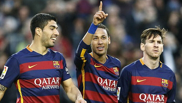 2015年轰下125球 “MSN”已经成为世界最强三人组