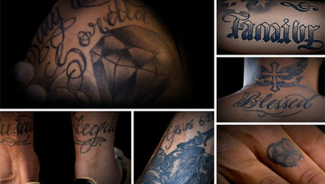 作为目前世界足坛“第三人” 内马尔在纹身这一项上完胜C罗梅西