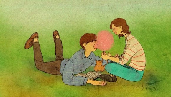 漫画,插画,男朋友,女人