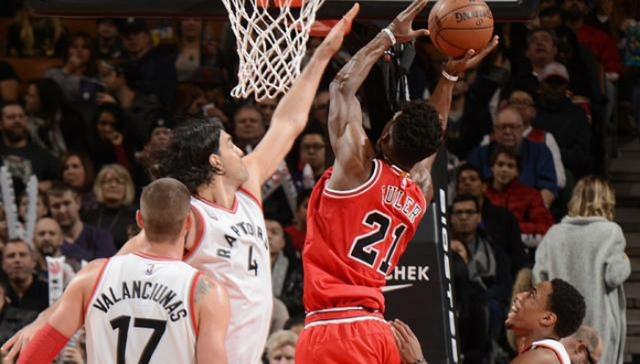 【NBA官网】吉米·巴特勒半场40分破乔丹纪录 公牛擒猛龙4连胜