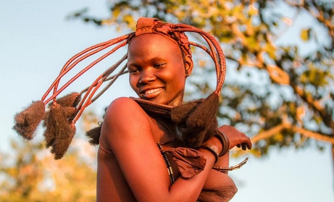 纳米比亚,红泥人,非洲