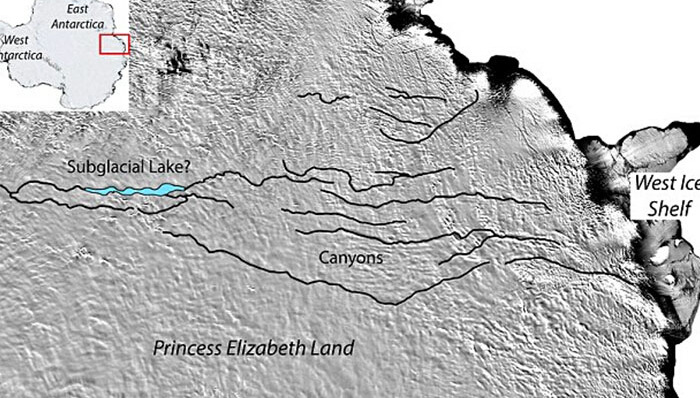 南极洲冰层下发现世界最大峡谷 长度超过英国
