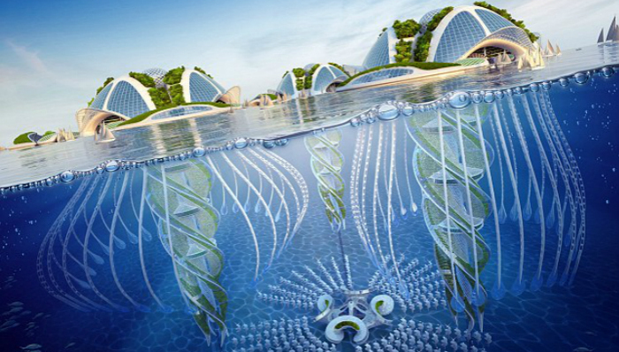 海洋,空间,城市,海底建设,摩天大楼,人类