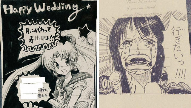 收到喜帖怎么办？日本人的办法是画一副这样的漫画