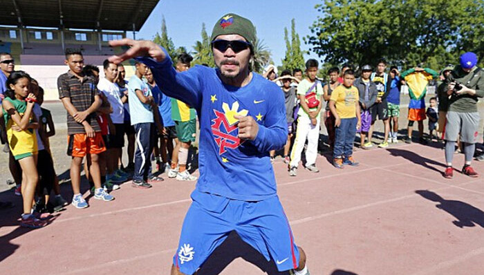 帕奎奥在菲律宾训练 为职业生涯最后一战做准备