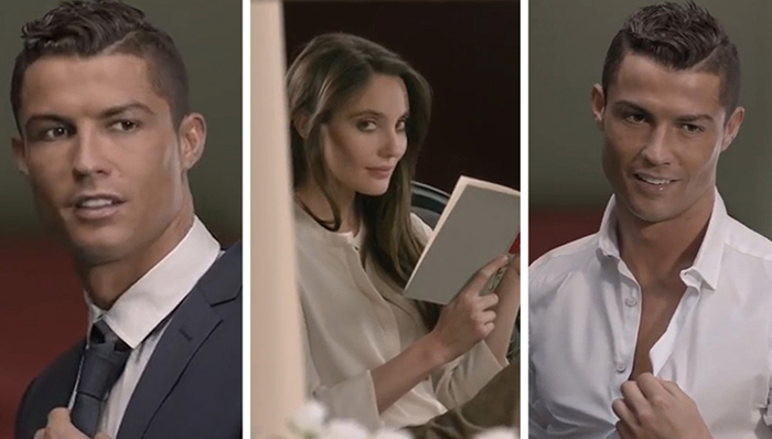 【视频】拍了一条新广告 然而C罗却被高清电视戏耍了