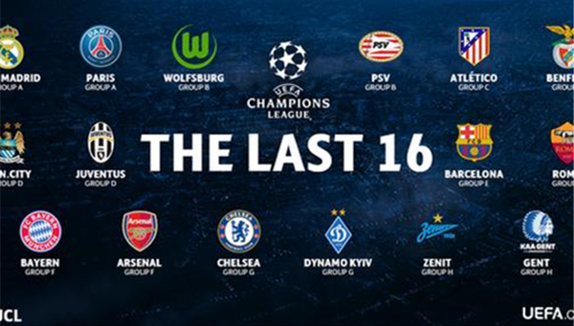 欧冠16强,切尔西,巴黎圣日耳曼