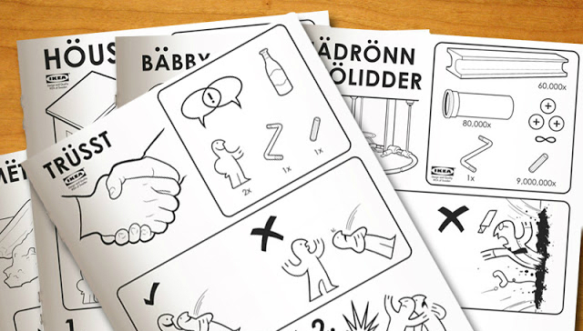 宜家,说明书,插画,脑洞,搞笑,生活,情人节