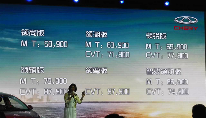 奇瑞艾瑞泽5上市 售价5.89万-9.79万