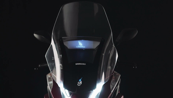 三星,摩托车,智能挡风玻璃
