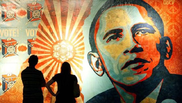 奥巴马竞选海报“希望”的设计者：作为总统他太沉默了