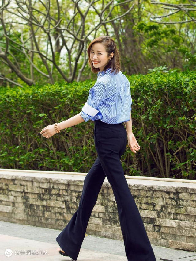 一条喇叭裤，穿出超模腿