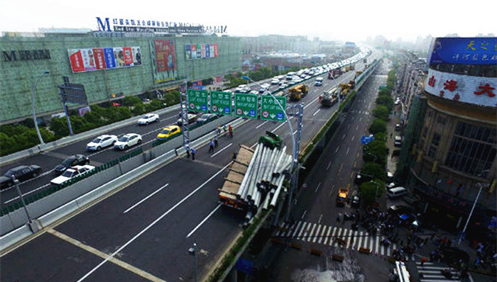 上海,高架桥,道路,拥堵,中环