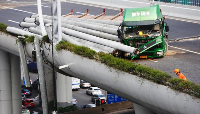 上海,高架桥,中环,货车